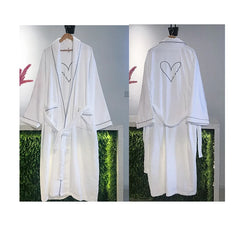 Wholesale hotel spa bathroom 100% cotton high quality white bathrobe plush ladies spa bathrobe